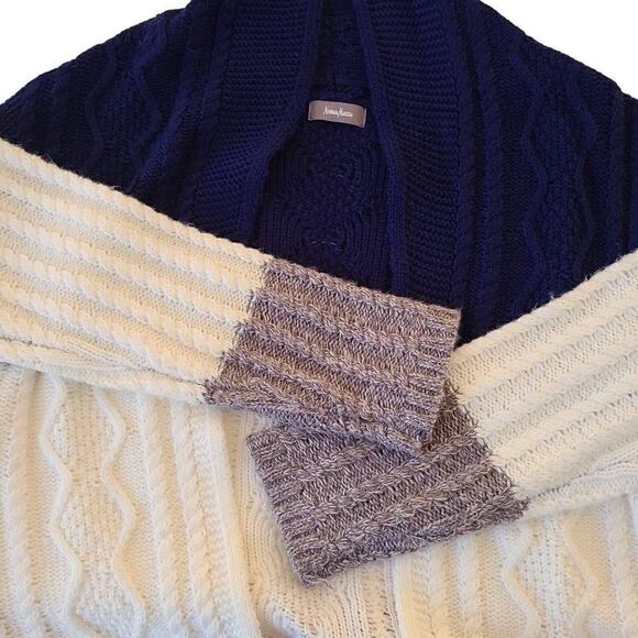 Neiman Marcus Color Block Open Cardigan Sweater Size Small - Picture 7 of 10